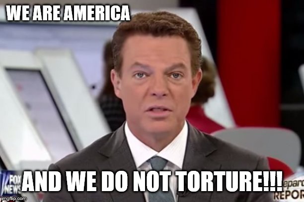 shepard smith 2 | WE ARE AMERICA AND WE DO NOT TORTURE!!! | image tagged in shepard smith 2 | made w/ Imgflip meme maker