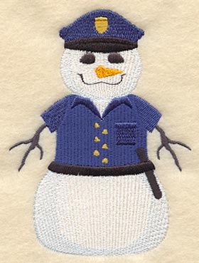Snowman police Blank Meme Template