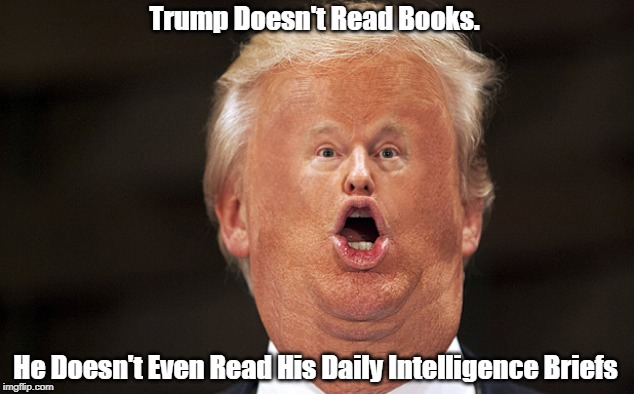 Trump Doesn't Read Books. He Doesn't Even Read His Daily Intelligence Briefs | made w/ Imgflip meme maker