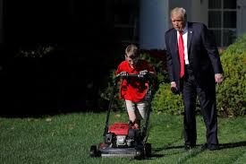Lawn mower boy Blank Meme Template