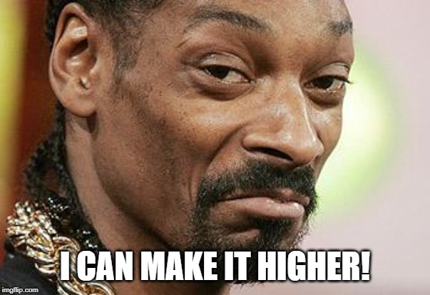 Snoop Dogg Approves | I CAN MAKE IT HIGHER! | image tagged in snoop dogg approves | made w/ Imgflip meme maker