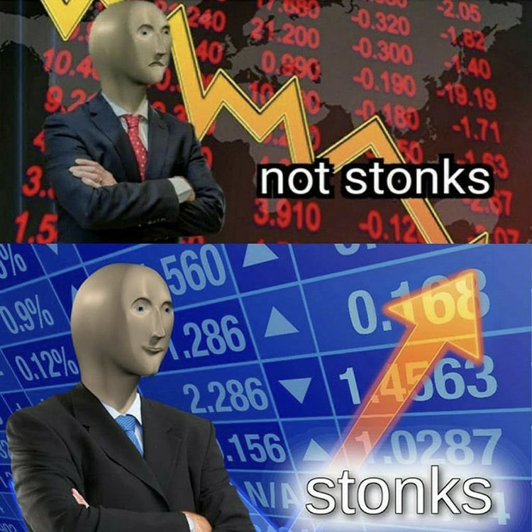 Stonks and Not Stonks Blank Meme Template