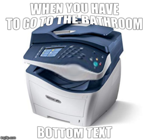Funny Printer go to bathroom ifunny | image tagged in toilet,bathroom,printer,bottom text | made w/ Imgflip meme maker