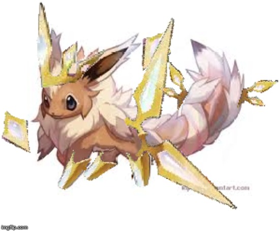 Lightstar, a mega eevee and arceus fusion i made. | image tagged in pokemon fusion,eevee | made w/ Imgflip meme maker