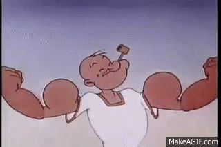 Popeye with muscles Blank Meme Template