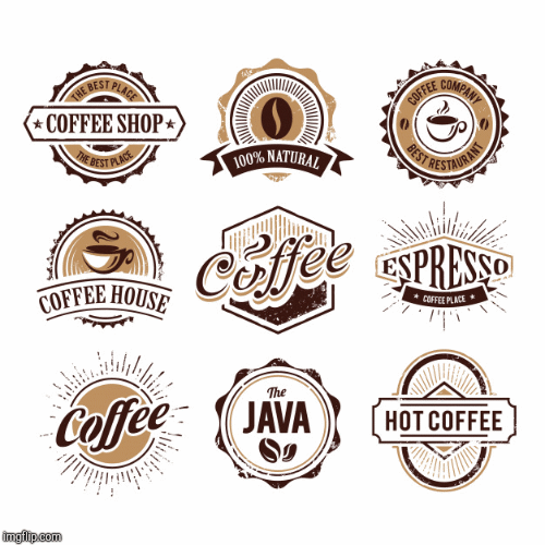 Coffee Logos! | image tagged in gifs,coffee | made w/ Imgflip images-to-gif maker