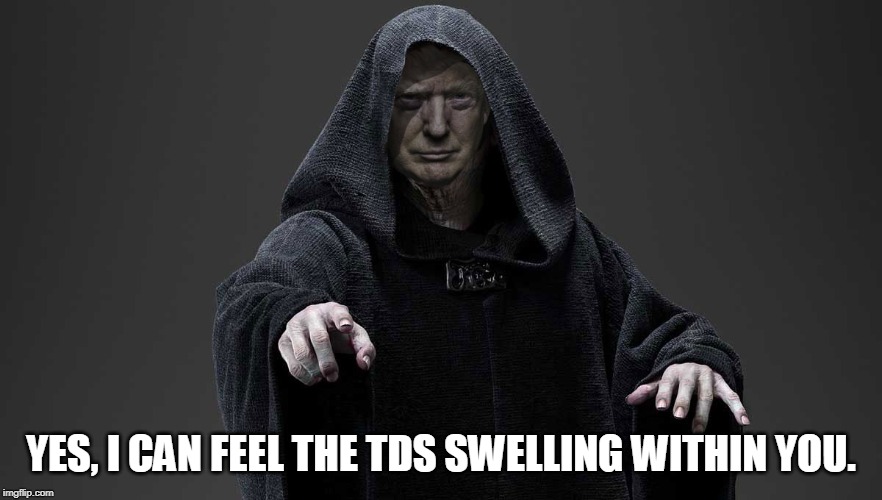 sith lord trump | YES, I CAN FEEL THE TDS SWELLING WITHIN YOU. | image tagged in sith lord trump | made w/ Imgflip meme maker