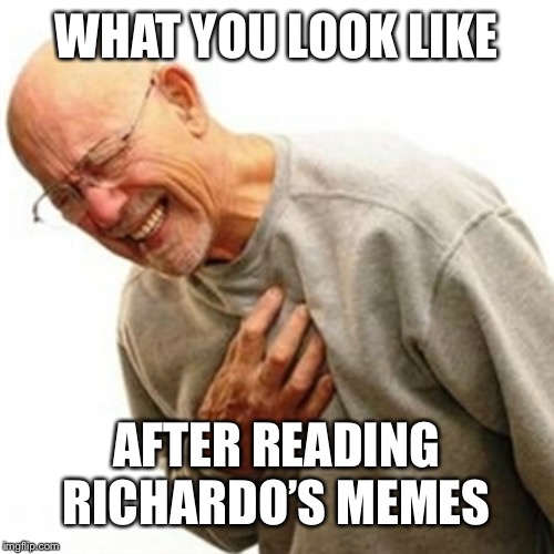 Roast richardo week day 3 | WHAT YOU LOOK LIKE; AFTER READING RICHARDO’S MEMES | image tagged in memes,right in the childhood | made w/ Imgflip meme maker