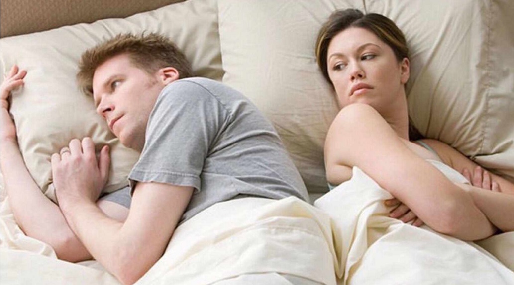 Couple In Bed (flipped image) Blank Meme Template