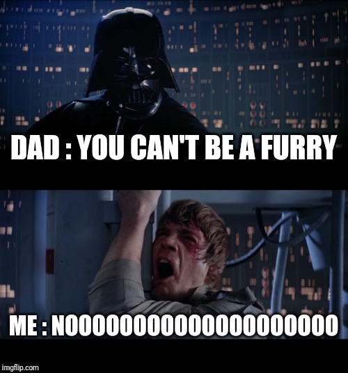 Star Wars No Meme | DAD : YOU CAN'T BE A FURRY; ME : NOOOOOOOOOOOOOOOOOOOO | image tagged in memes,star wars no | made w/ Imgflip meme maker