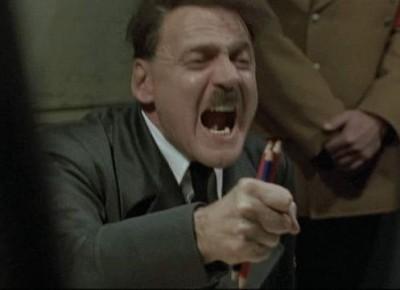 Angry Hitler Untergang Pencils Blank Meme Template