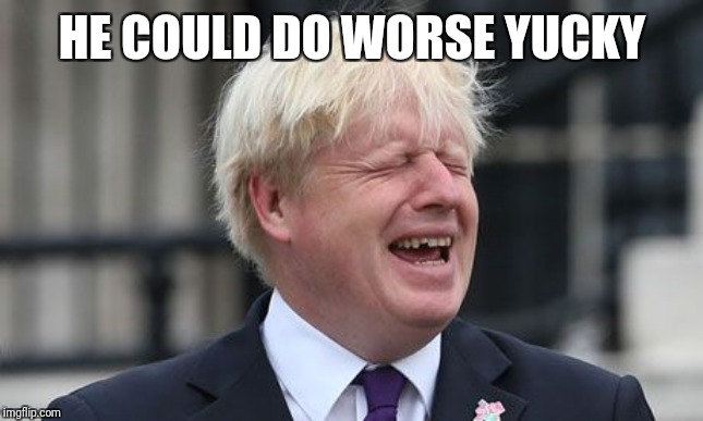 Boris Johnson | HE COULD DO WORSE YUCKY | image tagged in boris johnson | made w/ Imgflip meme maker