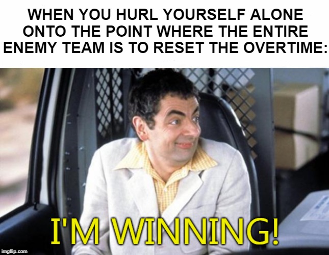 image tagged in overwatch,mr bean | made w/ Imgflip meme maker