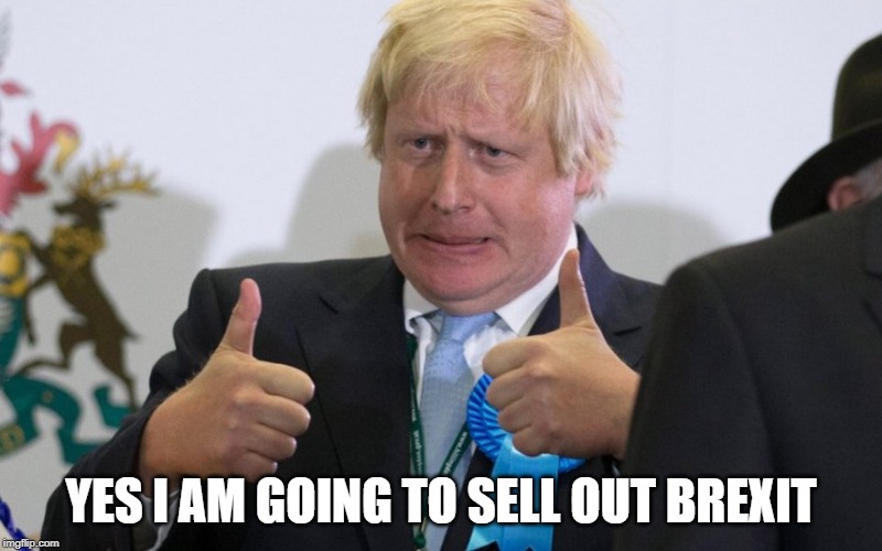 boris johnson | YES I AM GOING TO SELL OUT BREXIT | image tagged in boris johnson | made w/ Imgflip meme maker
