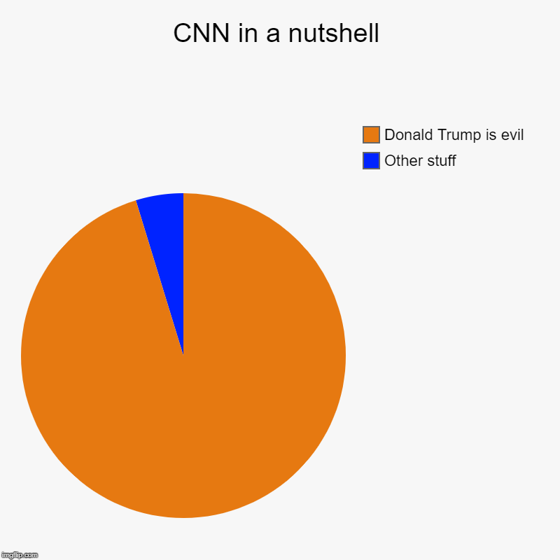 CNN in a nutshell | Other stuff, Donald Trump is evil | image tagged in charts,pie charts | made w/ Imgflip chart maker