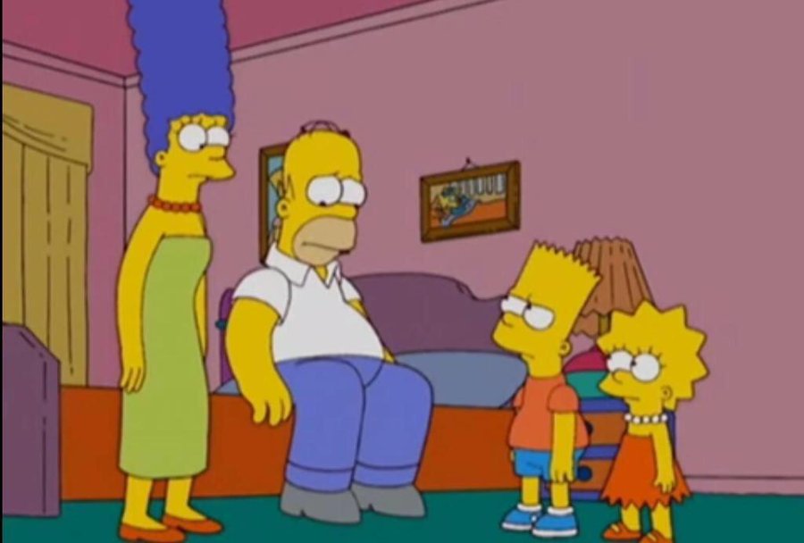 Simpsons three kids no money Blank Meme Template