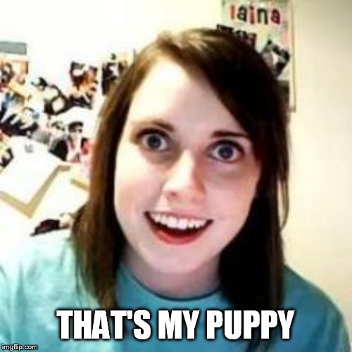 Crazy Girlfriend | THAT'S MY PUPPY | image tagged in crazy girlfriend | made w/ Imgflip meme maker