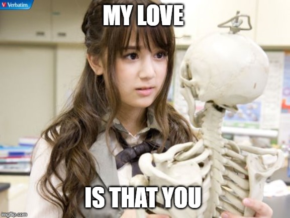 Oku Manami | MY LOVE; IS THAT YOU | image tagged in memes,oku manami | made w/ Imgflip meme maker