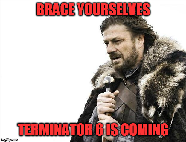 Brace Yourselves X is Coming Meme | BRACE YOURSELVES TERMINATOR 6 IS COMING | image tagged in memes,brace yourselves x is coming | made w/ Imgflip meme maker