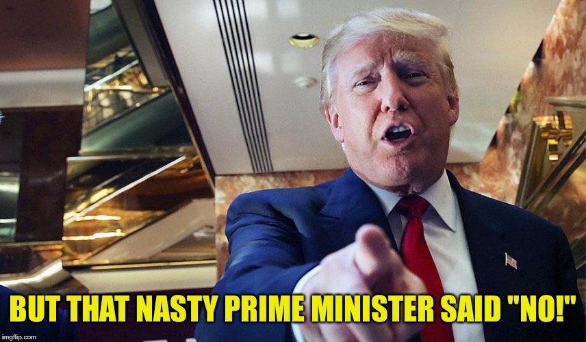 Trump I Want You | BUT THAT NASTY PRIME MINISTER SAID "NO!" | image tagged in trump burn | made w/ Imgflip meme maker
