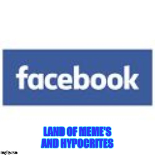 Face book | LAND OF MEME'S AND HYPOCRITES | image tagged in face book | made w/ Imgflip meme maker