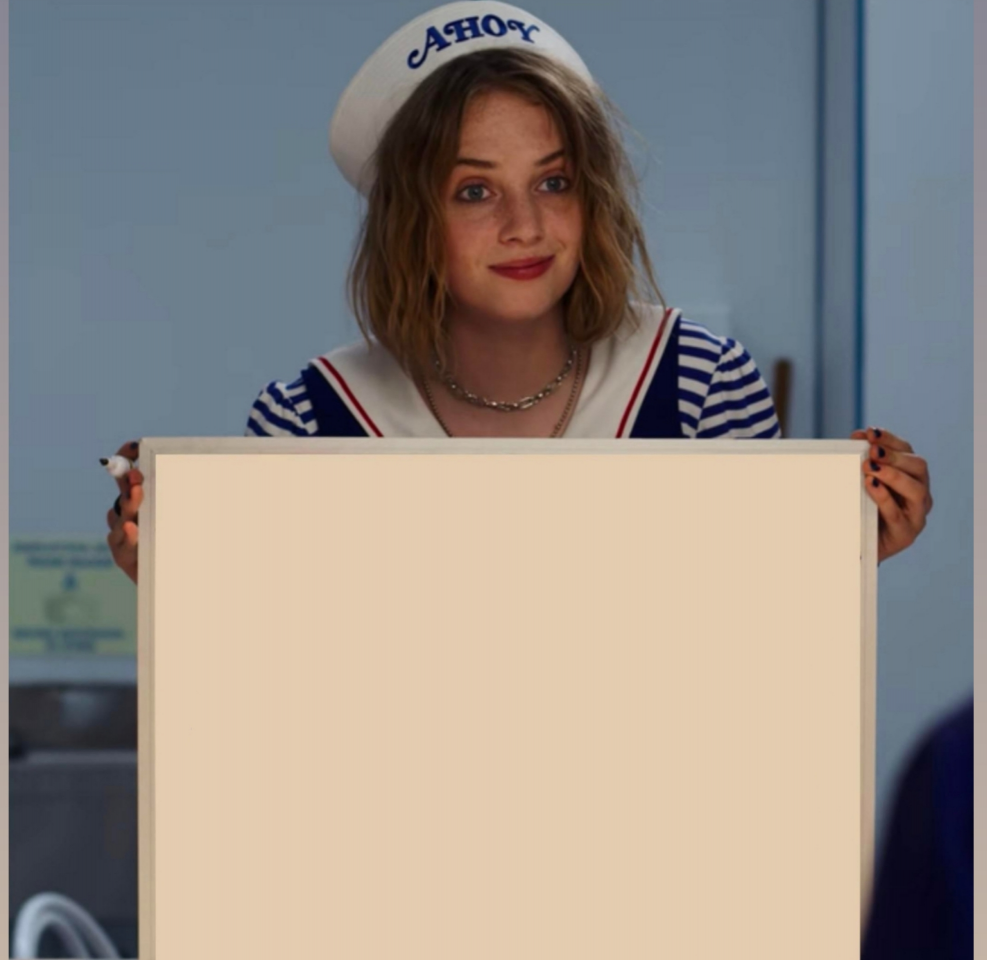 High Quality Robin Scoops Ahoy Stranger Things Blank Meme Template