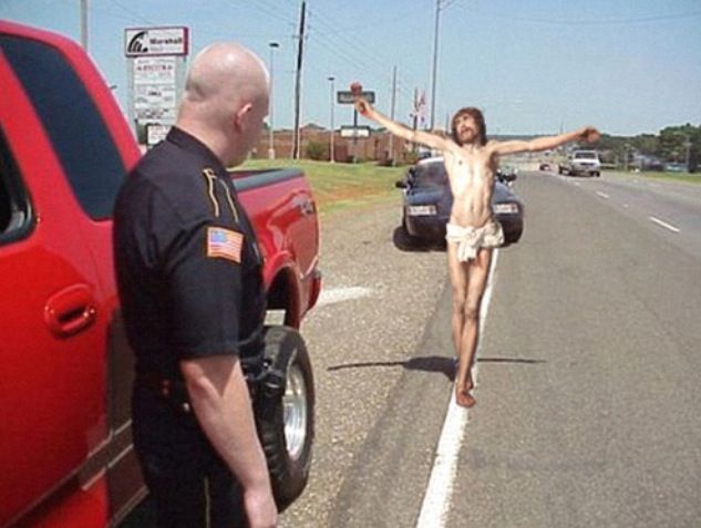 High Quality Jesus field sobriety test Blank Meme Template