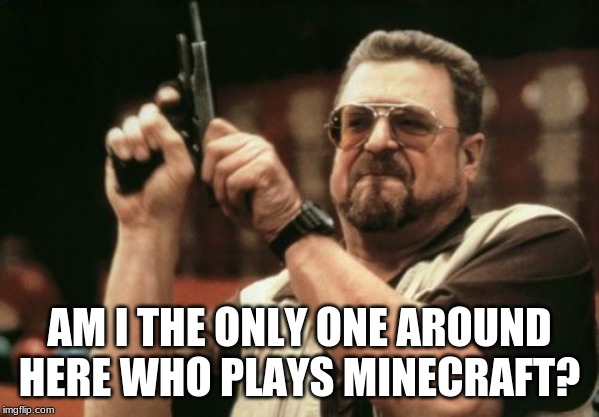 Am I The Only One Around Here |  AM I THE ONLY ONE AROUND HERE WHO PLAYS MINECRAFT? | image tagged in memes,am i the only one around here | made w/ Imgflip meme maker
