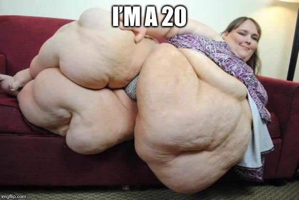 fat girl | I’M A 20 | image tagged in fat girl | made w/ Imgflip meme maker