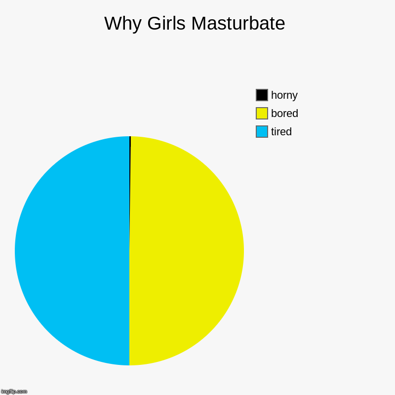Why Girls Masturbate | tired, bored, horny | image tagged in charts,pie charts | made w/ Imgflip chart maker