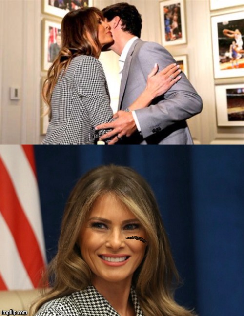 Melania and Trudeau Blank Meme Template