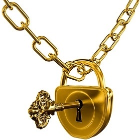 Golden Lock and Key Blank Meme Template