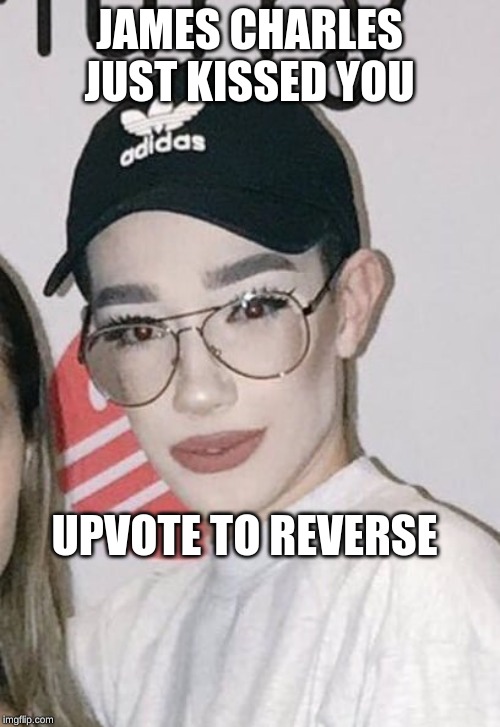 flashback mary | JAMES CHARLES JUST KISSED YOU; UPVOTE TO REVERSE | image tagged in flashback mary | made w/ Imgflip meme maker