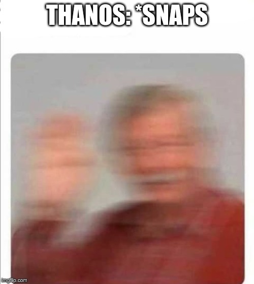 THANOS: *SNAPS | image tagged in bruh | made w/ Imgflip meme maker