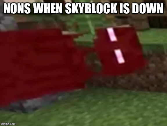 NONS WHEN SKYBLOCK IS DOWN | made w/ Imgflip meme maker