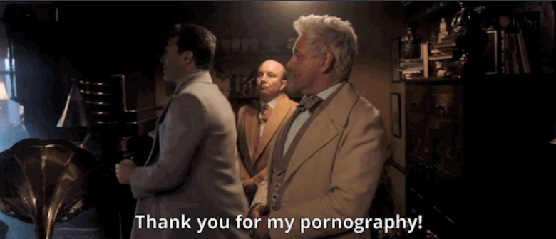 High Quality Good Omens pornography Blank Meme Template