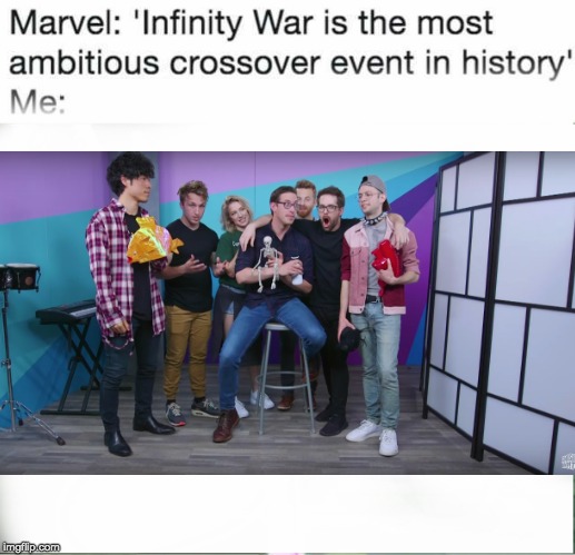 The ULTIMATE Crossover | image tagged in crossover,avengers infinity war,smosh | made w/ Imgflip meme maker
