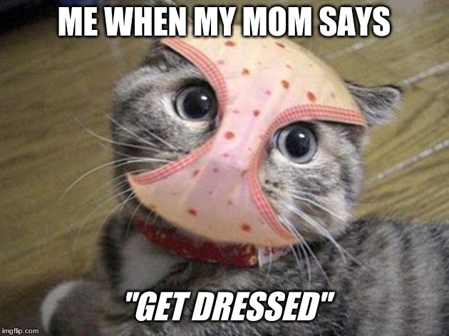 Getting dressed | ME WHEN MY MOM SAYS; "GET DRESSED" | image tagged in just kidding | made w/ Imgflip meme maker