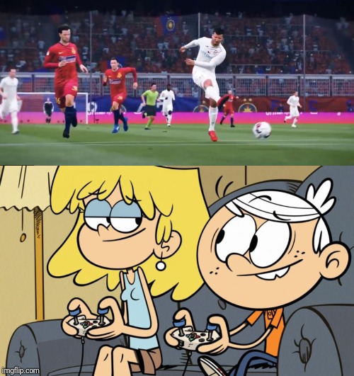 Lori and Lincoln play FIFA 20 | image tagged in memes,funny,the loud house,gaming,fifa,lol | made w/ Imgflip meme maker
