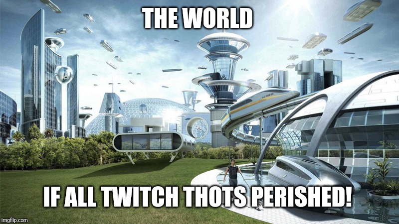 The future world if | THE WORLD; IF ALL TWITCH THOTS PERISHED! | image tagged in the future world if | made w/ Imgflip meme maker