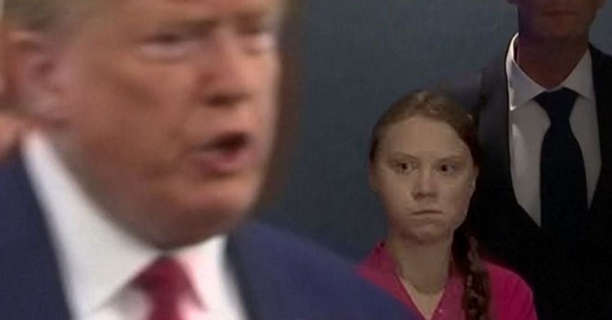 President Trump and Beta Greta Blank Meme Template