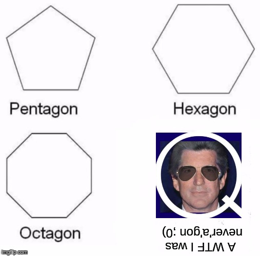 #WWG1WGAWW #QBlueSkyBlue | A WTF I was never'a'gon ;0) | image tagged in memes,pentagon hexagon octagon,the great awakening,shitstorm,blue sky,qanon | made w/ Imgflip meme maker