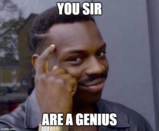 YOU SIR ARE A GENIUS | image tagged in smart black guy | made w/ Imgflip meme maker