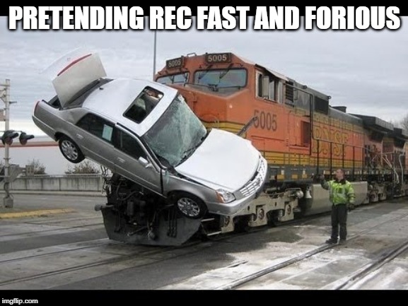 Car Crash | PRETENDING REC FAST AND FORIOUS | image tagged in car crash | made w/ Imgflip meme maker