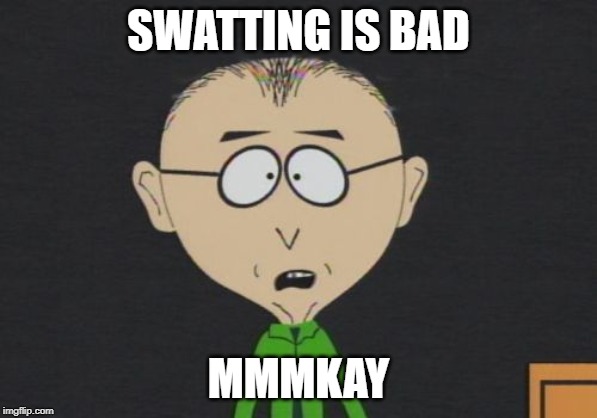 Mr Mackey Meme | SWATTING IS BAD; MMMKAY | image tagged in memes,mr mackey | made w/ Imgflip meme maker