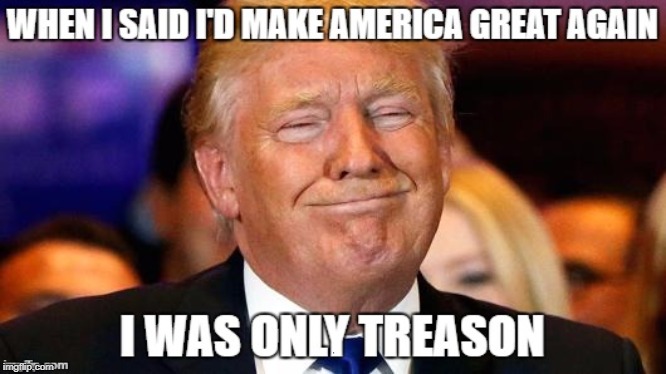 . | image tagged in treason,high treason,traitor,trump | made w/ Imgflip meme maker