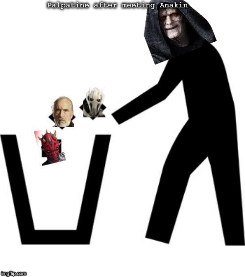 Palpatine throwing out trash | image tagged in emperor palpatine,star wars,memes,trash | made w/ Imgflip meme maker