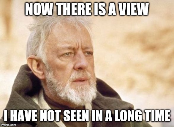 Obi Wan Kenobi | NOW THERE IS A VIEW; I HAVE NOT SEEN IN A LONG TIME | image tagged in memes,obi wan kenobi | made w/ Imgflip meme maker