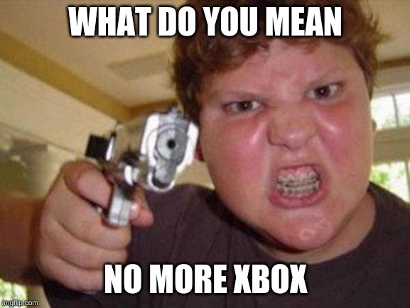 minecrafter | WHAT DO YOU MEAN; NO MORE XBOX | image tagged in minecrafter | made w/ Imgflip meme maker