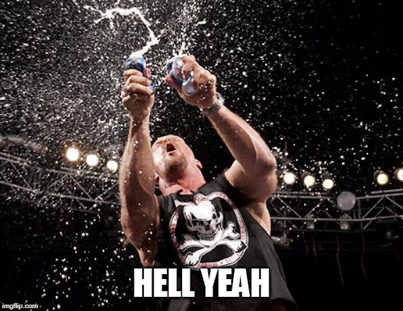 Stone Cold Steve Austin | HELL YEAH | image tagged in stone cold steve austin | made w/ Imgflip meme maker